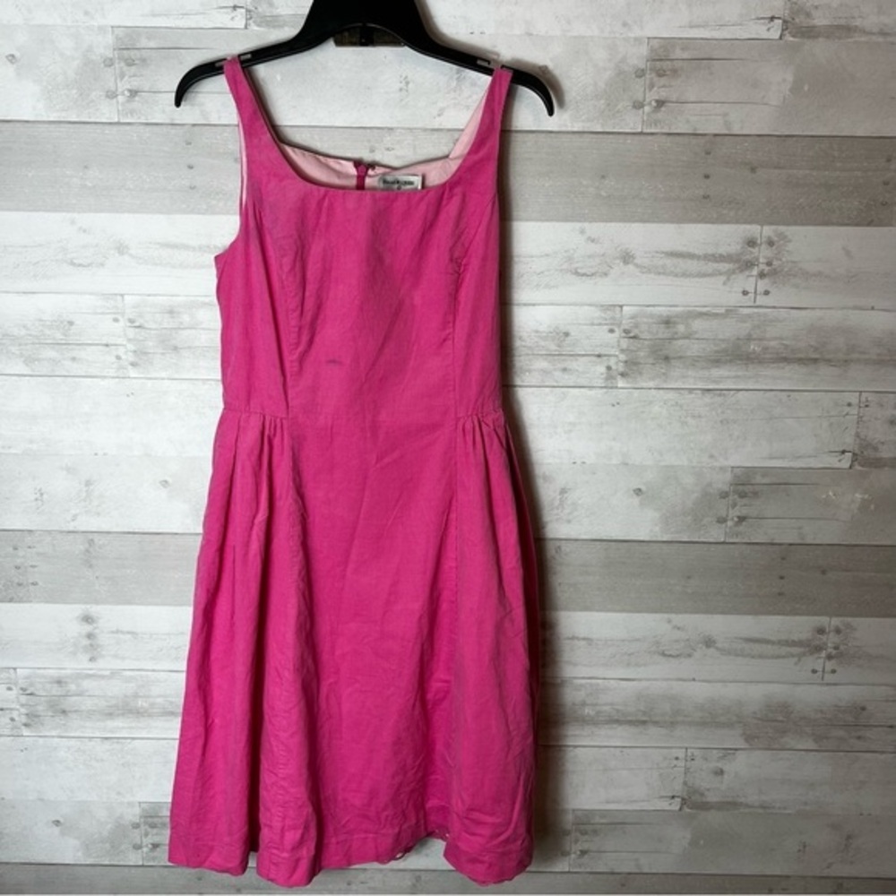 Isaac Mizrahi Bubblegum Pink Corduroy Fit and Flare Dress